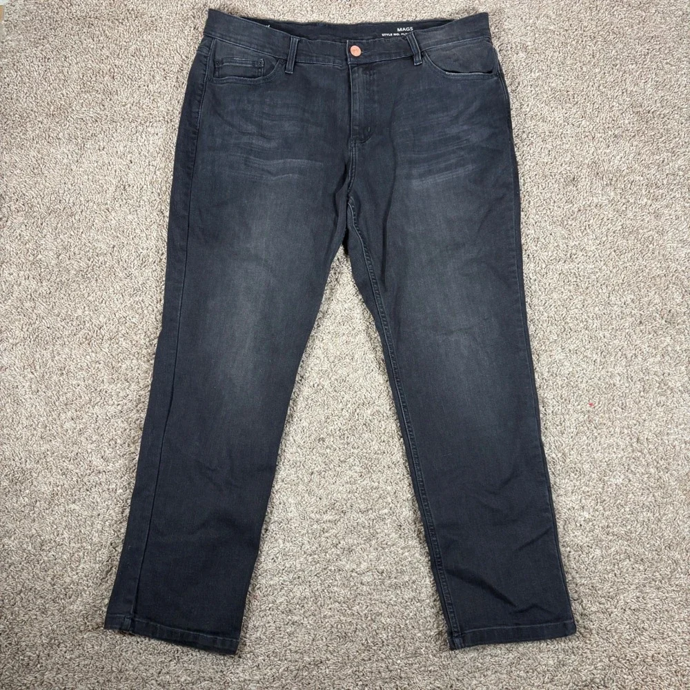 Mugsy Jeans Mags Mens 38x30 Faded Black Stretch Tapered Denim FLX4NKG